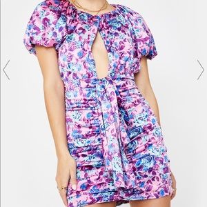 For Love & Lemons; Tahiti Ruched Mini Dress